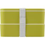 MIYO Doppel-Lunchbox Limettengrün/weiß