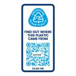 H2O Active® Eco Treble 750 ml flip lid sport bottle, blue Blue,coal