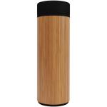 SCX.design D11 500 ml Smart Flasche  aus Bambus mit Leuchtlogo Holz