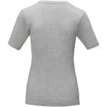 Kawartha short sleeve women's GOTS organic V-neck t-shirt, grey marl Grey marl | XS