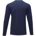 Ponoka long sleeve men's GOTS organic t-shirt, navy Navy | XS