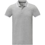 Amarago short sleeve men's tipping polo, heather smoke Heather smoke | XS