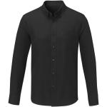 Pollux Herrenhemd mit langen Ärmeln, schwarz Schwarz | XS