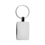 XD Collection RCS recycled zinc alloy rectangle keyring Silver