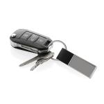 XD Collection Luxury PU keychain RCS recycled zinc alloy Black