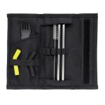 XD Collection Tierra 2pcs straw and cutlery set in pouch Black