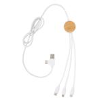 XD Collection Ontario 6-in-1 Kabel aus RCS recyceltem Kunststoff Weiß