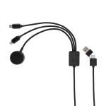 XD Xclusive Terra RCS rPET 6-in-1-Ladekabel mit Uhrenladegerät Grau