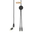 XD Xclusive Terra 3 Meter 4-in-1-Kabel aus RCS recyceltem PET Grau