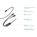 XD Xclusive Terra 100W RCS Dual USB C output cable Black/silver