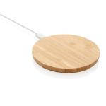 XD Collection Bamboo 5W round wireless charger Brown