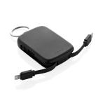 XD Collection Nexo RCS Key-Chain-Powerbank 2.000mAh mit integr. Kabeln Schwarz