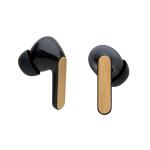 XD Collection Bamboo TWS earbuds with RCS recycled plastic Brown