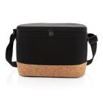 XD Collection Two tone cooler bag with cork detail Black
