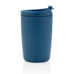 XD Collection GRS recycelter PP-Becher mit Flip-Deckel Blau