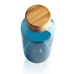 XD Collection GRS rPET Flasche mit Bambus-Deckel Blau