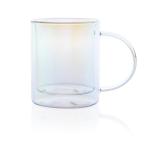 XD Collection Deluxe double wall electroplated glass mug Transparent