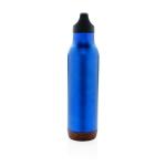 XD Collection Auslaufsichere Vakuum-Flasche mit Kork Blau