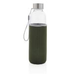 XD Collection Glass bottle with neoprene sleeve Green