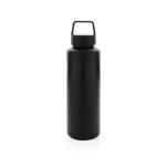 XD Collection RCS certified recycled PP water bottle with handle Black