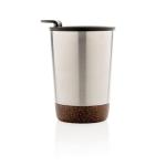 XD Collection GRS RPP stainless steel cork coffee tumbler Silver