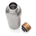 XD Collection Wood Vakuumflasche aus RCS recyceltem Stainless-Steel Silber