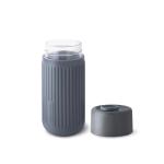 Black + Blum Black+Blum Glas-Reisebecher 340ml Grau
