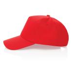 XD Collection Impact 5panel 280gr Recycled cotton cap with AWARE™ tracer Red