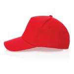 XD Collection Impact 5 panel 190gr Recycled cotton cap with AWARE™ tracer Red