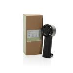 XD Collection Twist wiederaufladbarer tragbarer Ventilator aus RCS rABS Schwarz