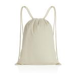 XD Collection Impact AWARE™ recycled cotton drawstring backpack 145g Off white