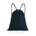 XD Collection Impact AWARE™ recycled cotton drawstring backpack 145g Navy
