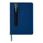 XD Collection Basic Hardcover PU A5 Notizbuch mit Stylus-Stift Navy