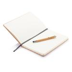 XD Collection Kork A5 Notizbuch mit Bambus Stift und Stylus Braun