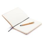 XD Collection Kork A5 Notizbuch mit Bambus Stift und Stylus Braun