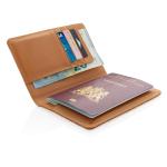 XD Collection Cork secure RFID passport cover Brown