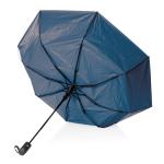 XD Collection 21" Impact AWARE™ RPET 190T Pongee dual colour mini umbrella Aztec blue