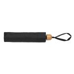 XD Collection 20.5" Impact AWARE™ RPET 190T Pongee bamboo mini umbrella Black