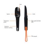 Nordic Drift Trail 4-in-1 Outdoor-Besteck Schwarz