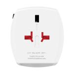 SKROSS World Travel Adapter MUV 2-pole with USB A and C White