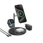 Anker MagGo Kabellose Ladestation (3-in-1 Ständer) Schwarz