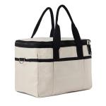 VINGA Volonne AWARE™ recycled canvas cooler basket, off white Off white, black