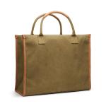 VINGA Bosler RCS recycled canvas office tote Green