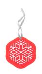 CreaJul custom Christmas tree ornament Red/silver