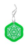 CreaJul custom Christmas tree ornament Silver/green