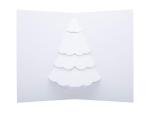 Dimensions 3D Christmas card, Christmas tree White