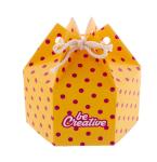 CreaBox HexaCord M Sechseckige Geschenkbox Weiß