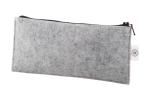 CreaFelt Pen Zip individuelle RPET Stiftetasche Weiß/grau