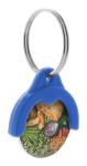 Token trolley coin keyring Aztec blue