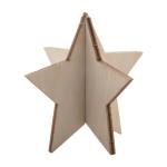 CreaX Christmas card, star Nature blue